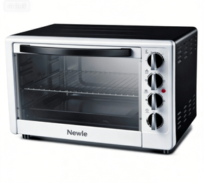Four grille-pain Newle 28L 1600W, 250 ℃ Minuteur de 60 minutes avec sonnette, 4 éléments chauffants, plaque de cuisson et grille incluses, 220-240V - Product Image 4