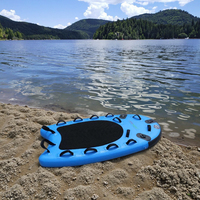 Planche de sauvetage gonflable en PVC orange HOYANG avec pompe et kit de réparation 5'8'' unisexe pour les lacs et les rivières, planche de paddle surf