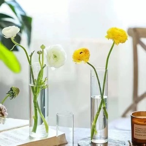 Venta al por Mayor de Fábrica: Jarrones de Vidrio Cilíndricos Transparentes, Multiusos para Velas Flotantes y Flores Individuales, Decoración para Centros de Mesa de Boda - Product Image 3