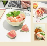Ensemble de bols et couverts en verre coloré au design unique pour salade de fruits, soupe, nouilles et riz, résistant pour la table domestique