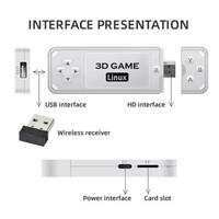 Console de jeu portable LP Y6 Lite 4K 64G/128G, console de jeu rétro avec plus de 15000 jeux, sans fil 2.4GHz/BT, 2 manettes, extension par carte TF