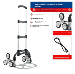 Memanjat tangga lipat Dolly 176LB kapasitas beban enam roda desain pegangan dapat disesuaikan - Product Image 3