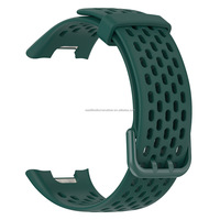 Bracelet de montre en caoutchouc de silicone renforcé à cosse réglable Bracelet de montre intelligent respirant pour Mi 7 Pro Orange Blanc