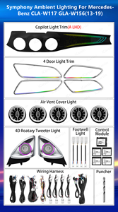 Luz Ambiental Decorativa para el Tablero X156 Star para <span class=keywords><strong>Mercedes</strong></span>-<span class=keywords><strong>Benz</strong></span> GLA 45 2013-2019 W156, Accesorios de Iluminación LED para Mejorar el Interior - Product Image 3