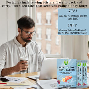 Bâtonnets de gelée hydratants pour le soutien du foie, gelée rechargeante, saveur de raisin, stimulant énergétique avec saveur de raisin, gelée rechargeante - Product Image 3