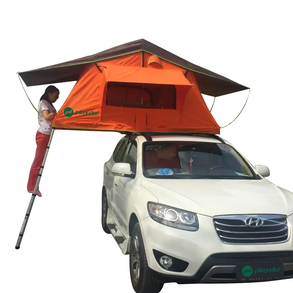 Vendita calda Del Cotone di Tela 2-3 Persona Roof Top Tenda di Alluminio Fai Da Te Roof Top Tenda Fai Da Te Tenda