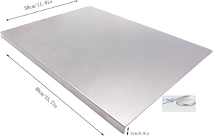 Gran oferta, tabla de cortar de acero inoxidable personalizada, herramienta de cocina para preparación de alimentos - Product Image 3