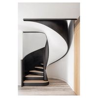 Escalier en colimaçon moderne pour intérieur, construction robuste, gain de place, marches antidérapantes, main courante de sécurité pour maison, villa et petite pièce
