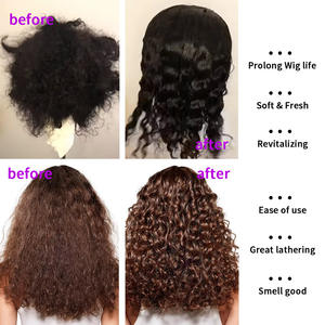 Set Professionale 2 in 1 per la Cura delle Parrucche Sintetiche, <span class=keywords><strong>Shampoo</strong></span> e Balsamo Idratante Senza Solfati per Extension e Parrucche, Personalizzato per Capelli Umani - Product Image 5