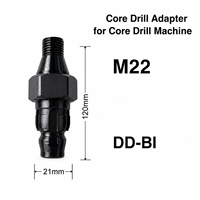 Adaptateur fileté mâle TENGRUI DDBI M22 en acier haute résistance, finition noire, garantie 1 an pour accessoires de machine de forage à noyau diamanté