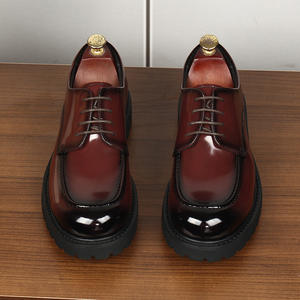 Wedding Bridegroom's Square Toe Leather Formal <b>Shoes</b> <b>for</b> <b>Men</b> Business Office Career Breathable Lightweight Lace-Up - Product Image 4