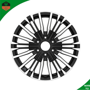 Jantes en alliage 20 pouces pour voiture, 6 trous, 20x8, 6X139.7, noires avec face usinée, multi-rayons, jantes en alliage coulé pour Nissan PATROL - Product Image 2