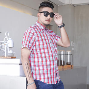 2023 grande taille chemise à manches courtes décontracté ample multicolore tout avec coton Plus gros chemise à manches courtes hommes - Product Image 5