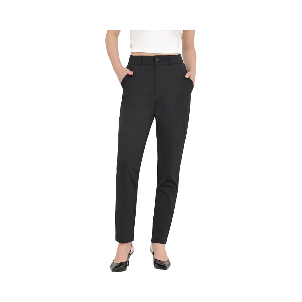 Bamans High Women's Dress Pants Elastic Mid-Waist Skinny Leg Office Trousers  Tummy Control Formal Business Slacks for Winter| Alibaba.com