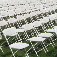 Chaise pliante moderne en plastique pour l'extérieur, idéale pour les mariages, les dîners, le camping - Chaise de jardin pliable à louer, directement de l'usine