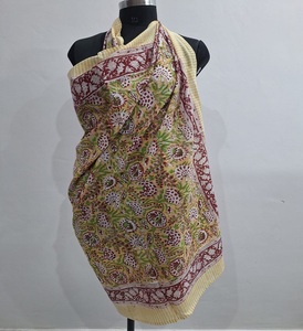 Women's Summer Type Cotton <b>Sarong</b> Indian Handmade Boho Scarf Floral Beachwear Quick Dry Breathable Plus Size - Product Image 2