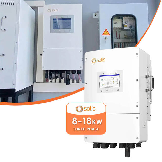 Ip66 Home Hybrid Solar Inverter Solis 10kw S6-EH3P(8-18)K02 8 Kva 10 Kva 12 Kva 14kw 15kw 18 kw Lv on off Grid PV Power Inverter