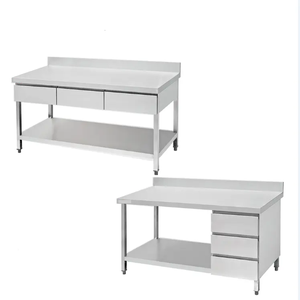 Tavolo <span class=keywords><strong>da</strong></span> <span class=keywords><strong>Cucina</strong></span> in Acciaio Inox 304 Spessore 1,0mm Banco di Preparazione Alimenti con Ripiano Inferiore Attrezzatura <span class=keywords><strong>da</strong></span> <span class=keywords><strong>Cucina</strong></span> Diretta dalla <span class=keywords><strong>Fabbrica</strong></span> - Product Image 3