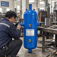 Réservoir de siphon en acier au carbone, réservoir sous pression pour équilibrage de liquide réfrigérant de chambre froide à vis