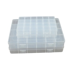 24 Grid Transparent Jewelry Storage Box For Earrings Earplugs Beads Nail Art Desktop Organizer With Lid Yiwu Origin - Product Image 5