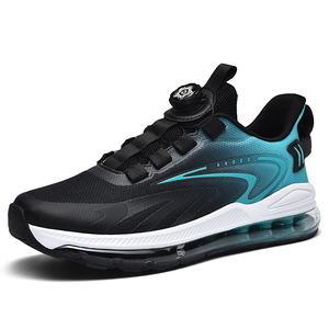 2023 logotipo de la marca personalizado hombres más tamaño grande US 13 14 zapatillas de deporte fácil de usar cojín de aire perilla giratoria zapatillas deportivas para correr para hombre perezoso - Product Image 2