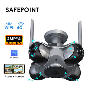 Regis Kamera <span class=keywords><strong>CCTV</strong></span> IP WiFi 4K 8MP, kamera <span class=keywords><strong>CCTV</strong></span> 360 derajat deteksi manusia App putar empat lensa nirkabel keamanan jaringan Audio Cloud dua arah - Product Image 1