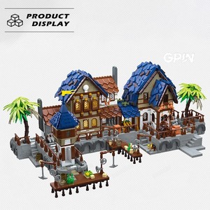 2979 pièces, <span class=keywords><strong>Maquette</strong></span> de port médiéval MOC, Vaste ville portuaire <span class=keywords><strong>à</strong></span> <span class=keywords><strong>construire</strong></span> soi-même avec bateaux et architecture historique, Référence 89152 - Product Image 3