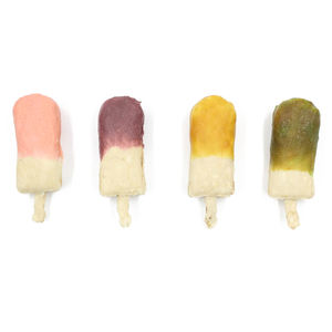 Friandises dentaires pour chiens : Os protéinés en cuir de vache recouverts de pâte de poulet, texture dure et durable, pour le nettoyage des dents - Product Image 2