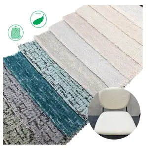 Tissu d'ameublement en polyester recyclé de haute qualité pour la décoration de la maison, tissus en chenille pour boucle de canapé en vente en gros