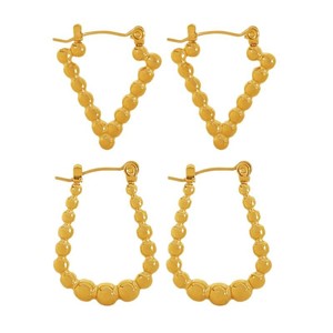 Pendientes Geométricos de Aleación de Zinc Dorada con Forma de Triángulo Invertido, Joyería de Moda para Fiestas - Product Image 5