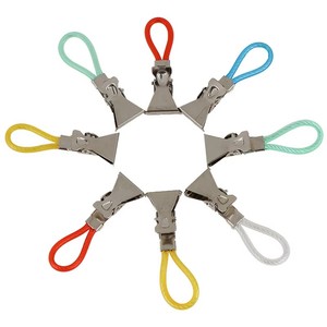 RTS Usine Pinces À Linge En Acier Inoxydable Pinces À Linge Coloré Linge Torchon Suspendu Clips Serviette Clips Cuisine Salle De Bains Clips - Product Image 5