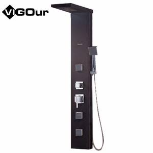 Ensemble <span class=keywords><strong>de</strong></span> douche mural haut <span class=keywords><strong>de</strong></span> gamme en acier inoxydable 304 brossé, très vendu - Product Image 6