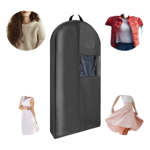 Bolsa de Ropa Impermeable y Plegable para Trajes de Hombre, Negra, Ecológica, de Tela No Tejida, con Cierre, a Prueba de Polvo y Duradera, Venta al Por Mayor - Product Image 4