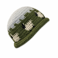Sombrero Cloche de Acrílico Personalizado con Diseño de Crochet, Estilo Hecho a Mano, Ala Estrecha, Gorra de Moda para Mujeres y Hombres