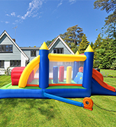 Inflatable trở ngại thư bị trả lại nhà với Dual Racing SLIDES thu thập dữ liệu Đường Hầm, leo núi, trở ngại, nhảy tất cả trong một cho chơi ngoài trời - Product Image 5