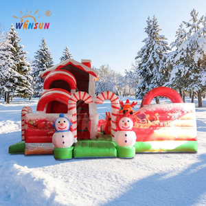 WINSUN Parque de Juegos Inflable Navideño, Castillo Inflable, Trampolín Inflable - Product Image 1