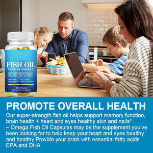 Omega 3 Visolie <span class=keywords><strong>Capsules</strong></span> 60 Stuks Dha Epa Softgel Capsule Hersenen En Hart Gezondheid Supplement - Product Image 5