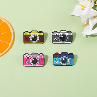 Bros kamera kartun Enamel Pin kerah 90 fotografi pemandangan perjalanan foto katak kamera antik lencana perhiasan hadiah untuk teman
