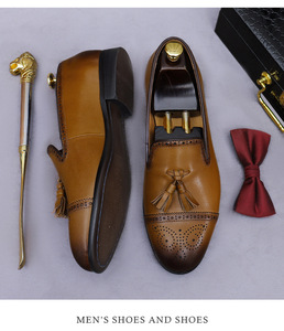 Chaussures habillées de cérémonie pour homme de style britannique de haute qualité, en cuir véritable, à lacets, pour le bureau, les affaires, les mariages, toujours tendance - Product Image 4