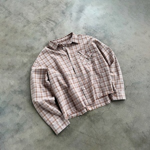 Camisas a Cuadros de Manga Larga Vintage 100% Algodón Personalizadas OEM, Camisas Casuales de Gran Tamaño con Botones para Hombre - Product Image 1