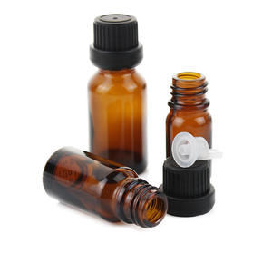 छोटे 5 मिलीलीटर 10 मिली एम्बर आवश्यक तेल की बोतल यूरो कांच की बूंदों की बोतल तरल इत्र के लिए टैम्पर स्पष्ट ओरा रेड्यूसर कैप - Product Image 1