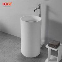 Lavabo autoportant cylindrique en surface solide KKR Sanitary Ware