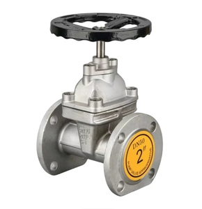 Válvula de Compuerta de Acero Inoxidable de Vástago Ascendente Oculto Z45X-16P DN200 con Brida y Sello Suave para Tuberías de Agua Contra Incendios, Manual - Product Image 1