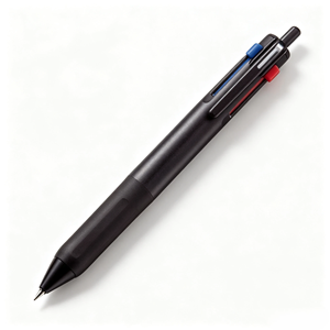 Stylo bille rétractable trois couleurs, corps en plastique recyclé écologique, grip en caoutchouc, recharges remplaçables SXR8007 SXRML07, pour le bureau - Product Image 1