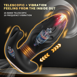 Kleine Stahl kanone einziehbares Hinterhof massage gerät für Männer Prostata Vibrator Mastur bator Anal Plug für Erwachsene - Product Image 4