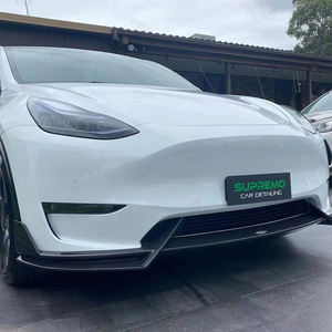 Vente en gros de jupes latérales avant en fibre de carbone sèche style AD Kit de carrosserie pour Tesla Model Y Diffuseur arrière Spoiler de toit Couvertures de rétroviseurs - Product Image 3
