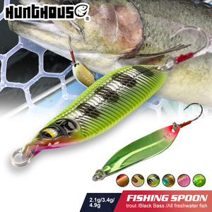 Hunthouse 2.1/3.4/4.9g paillettes artificielles crochets matériel de pêche eau salée pêche à la traîne leurres cuillère métal jigging <span class=keywords><strong>leurre</strong></span> de pêche - Product Image 1