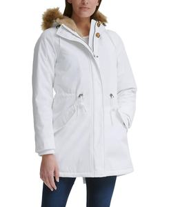Manteau d'hiver pour femmes Quilting Parka Veste légèrement rembourré imperméable avec cuir de mouton et décoration de broderie pour femme - Product Image 1