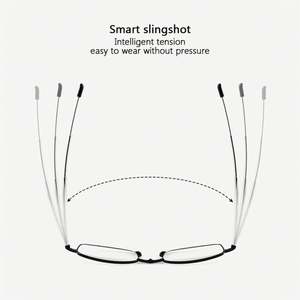 Lunettes de lecture pliables anti-lumière bleue avec étui, logo personnalisé, vente en gros, pour hommes et femmes, portables, télescopiques, pour presbytie - Product Image 6