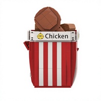 Modelo de Tienda de Pollo Frito Personalizado, Bloques de Construcción, Set de Ladrillos DIY, Regalo Promocional de Marca Corporativa, OEM ODM